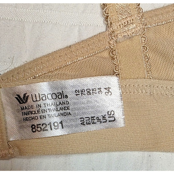 Wacoal Embrace Lace Soft Cup Wireless Bra 852191 Women’s Size 34 Nude/Ivory - Picture 8 of 8